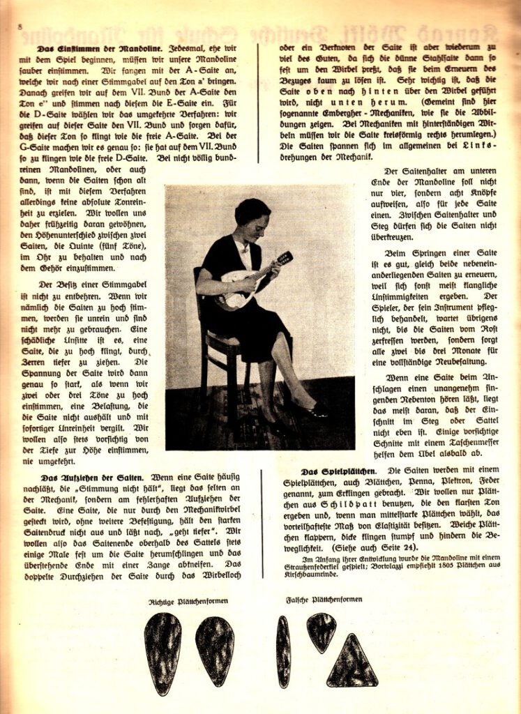 Wölki - Deutsche Schule für Mandoline - Position