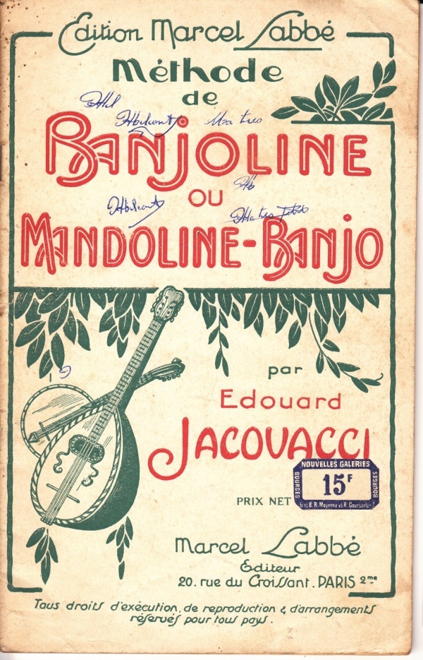 Edouard Jacovacci - Methode de Banjoline ou Mandoline-Banjo