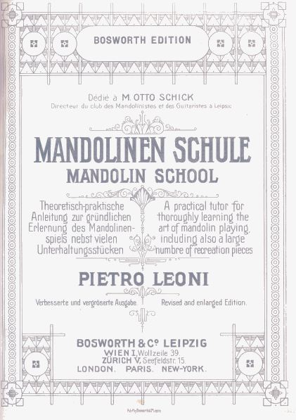 Mandolinenschule PietroLeoni cover